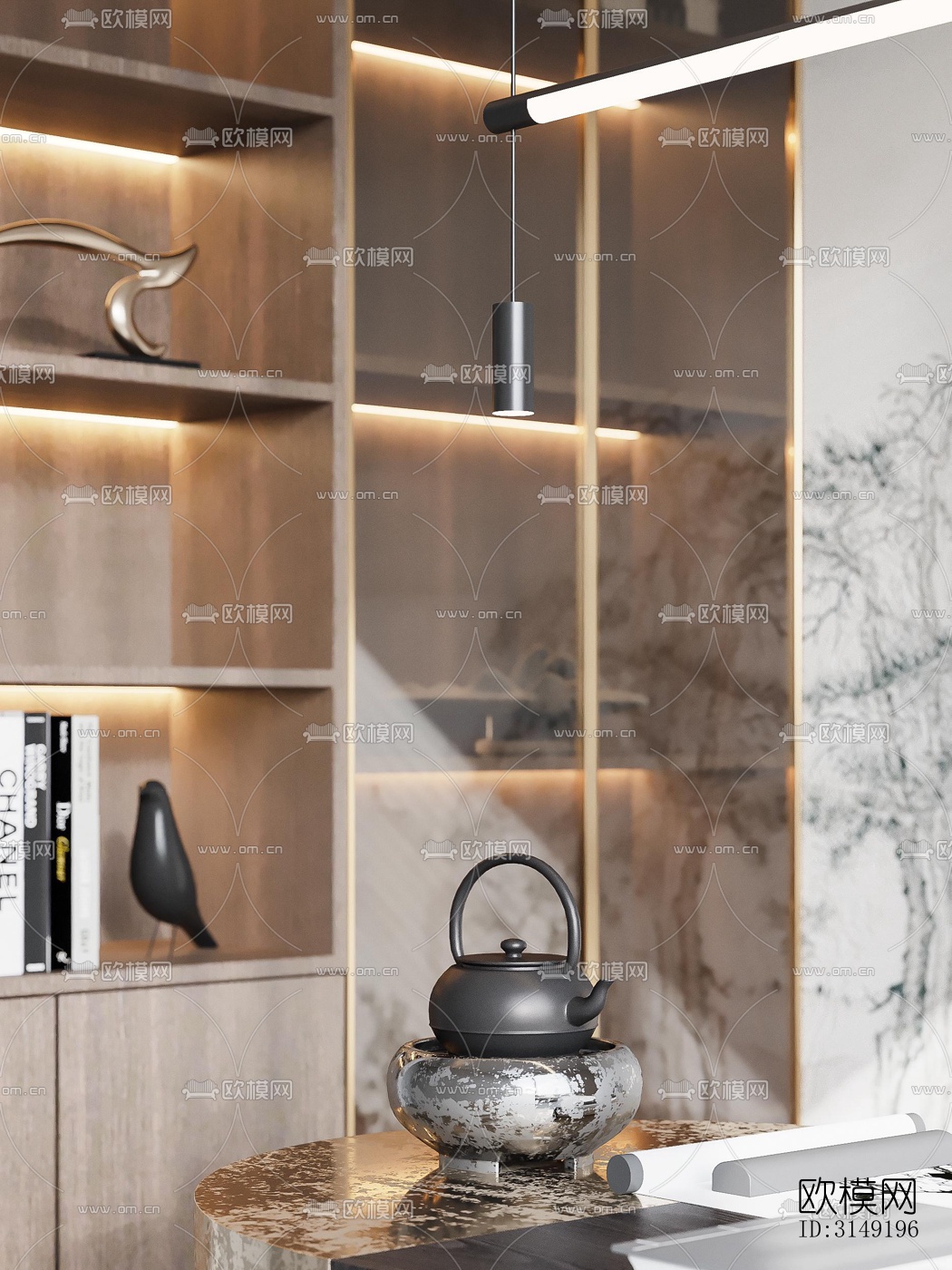 现代平层效果图下载（渲染图6）