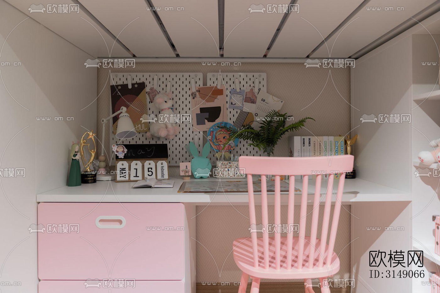 欧式平层效果图下载（渲染图18）