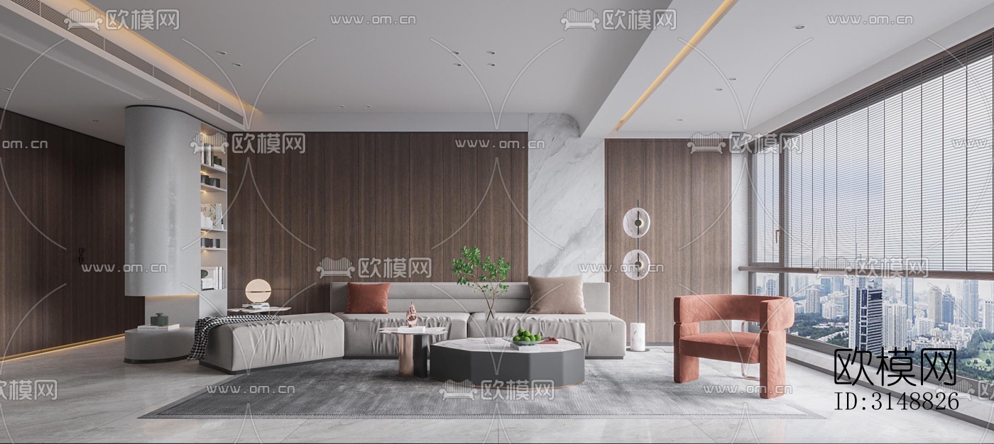 北欧平层效果图下载（渲染图8）