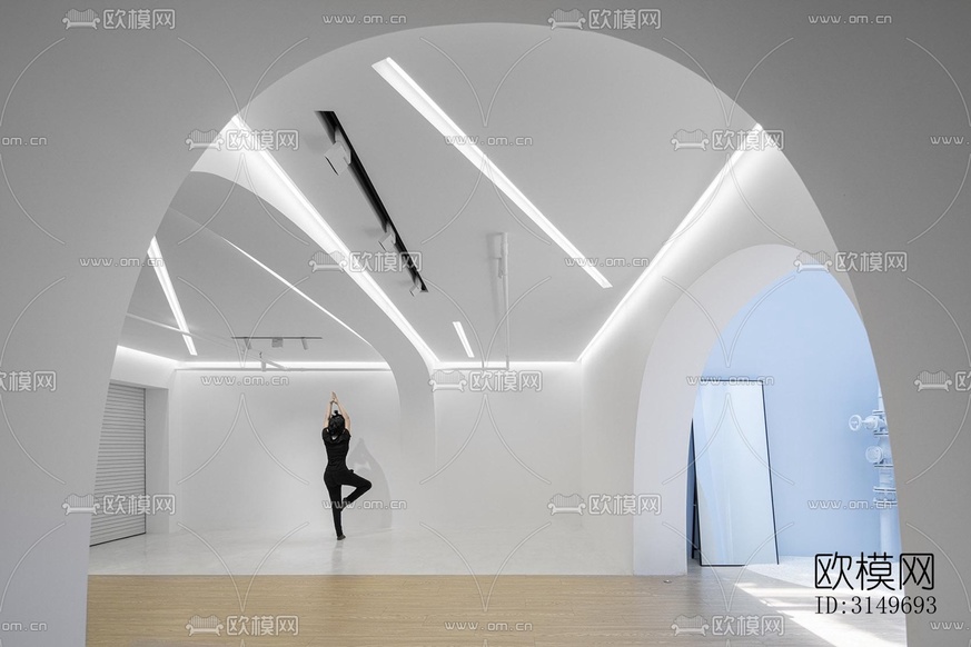 现代健身房效果图下载(渲染图1)