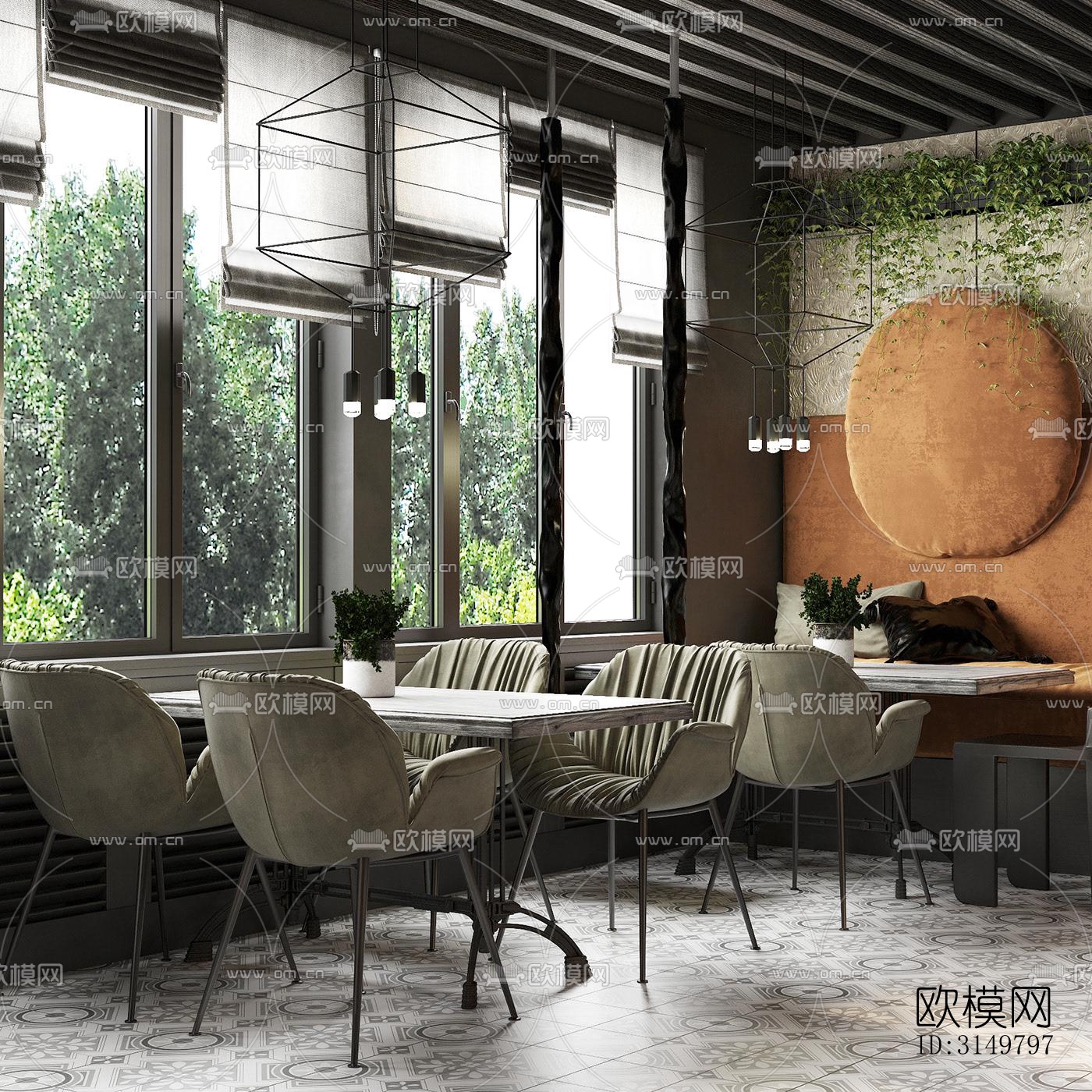 工业风咖啡奶茶效果图下载（渲染图9）