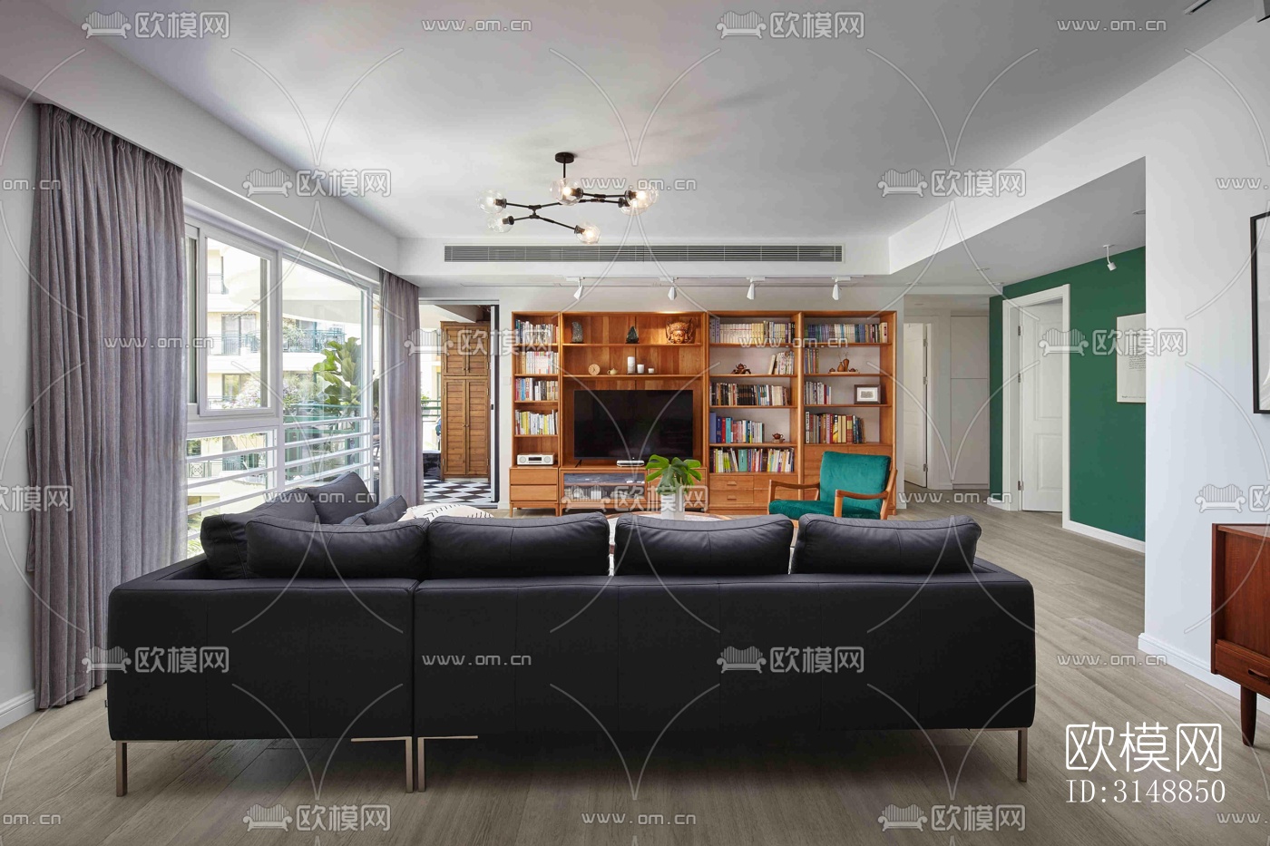 北欧平层效果图下载（渲染图2）