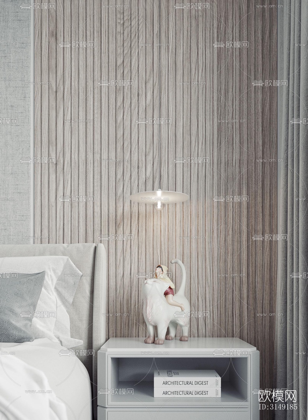 现代平层效果图下载（渲染图8）