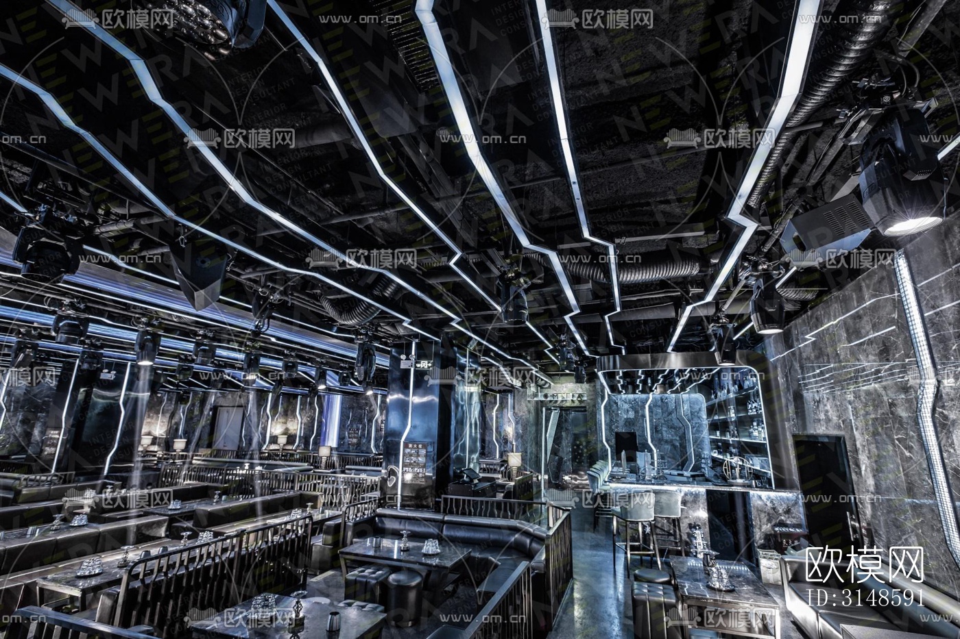 现代酒吧效果图下载（渲染图8）