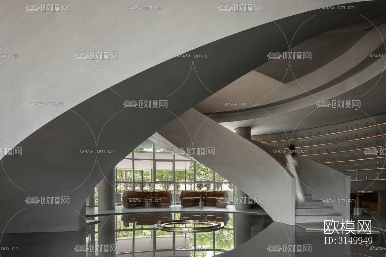 高级灰火锅烤肉效果图下载（渲染图8）