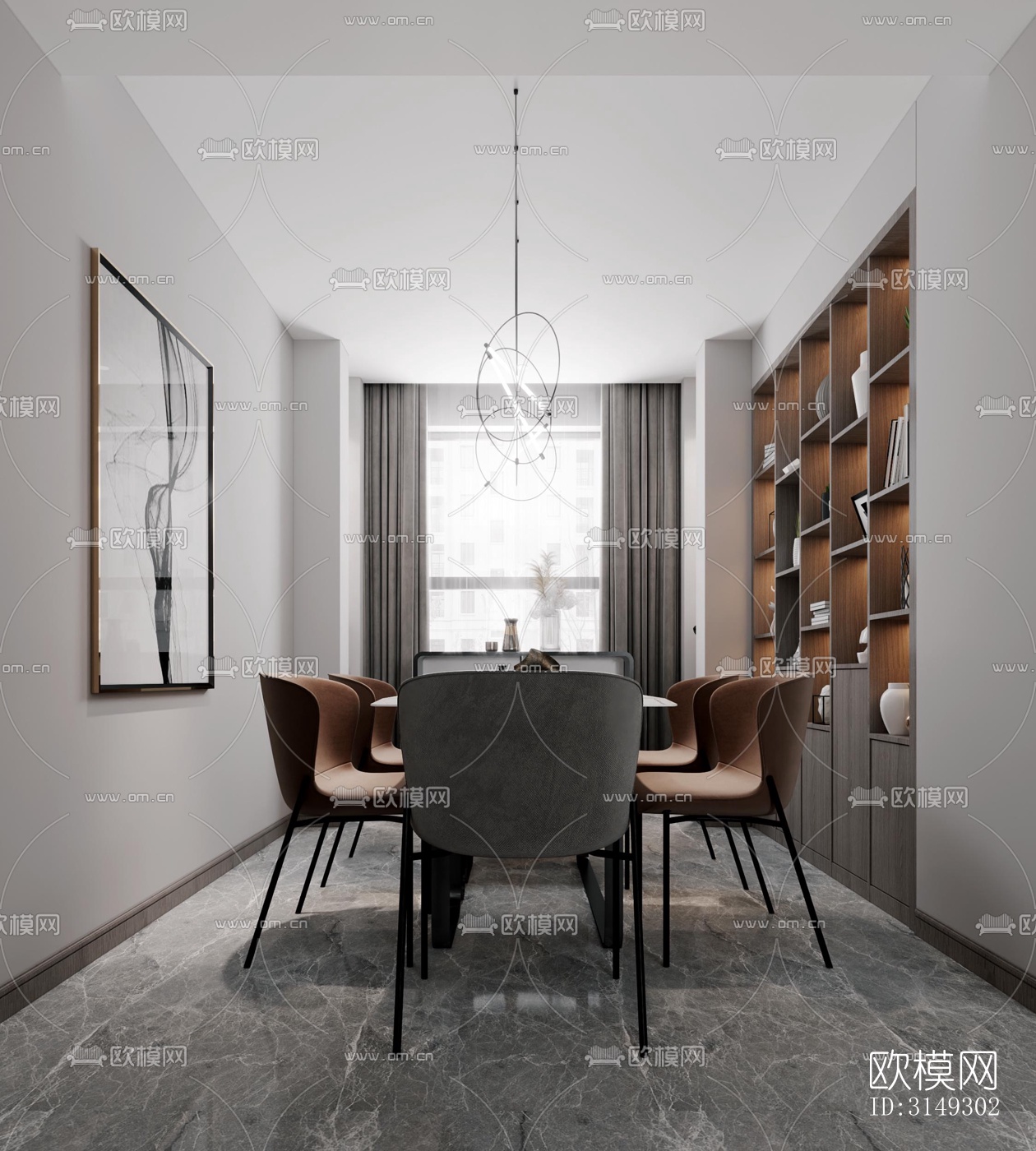 现代平层效果图下载（渲染图18）