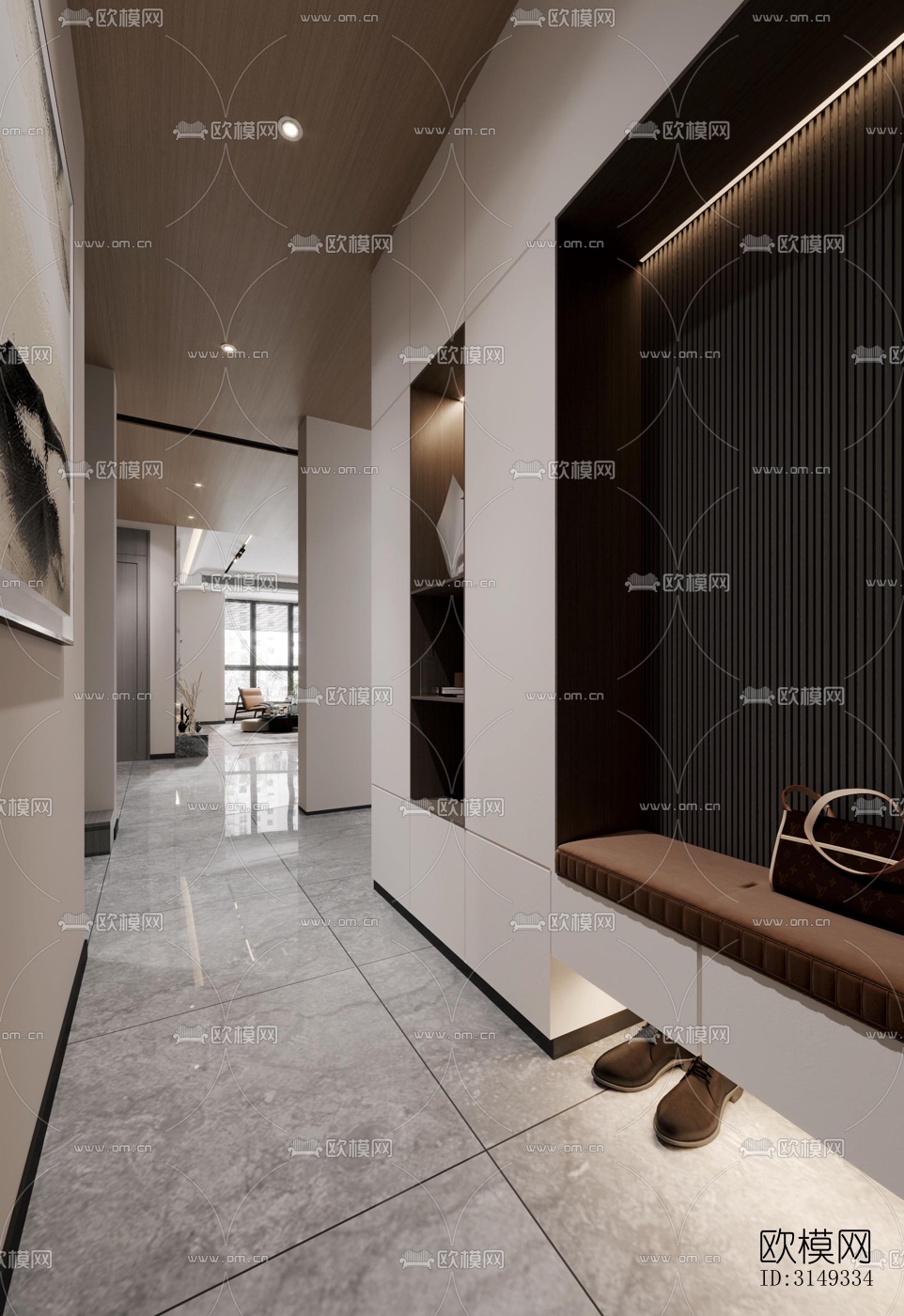 现代平层效果图下载（渲染图6）