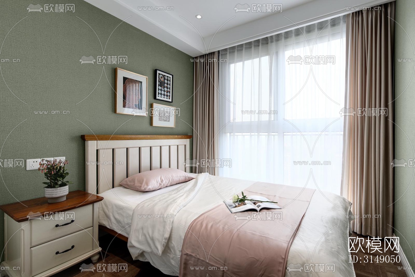 欧式平层效果图下载（渲染图13）