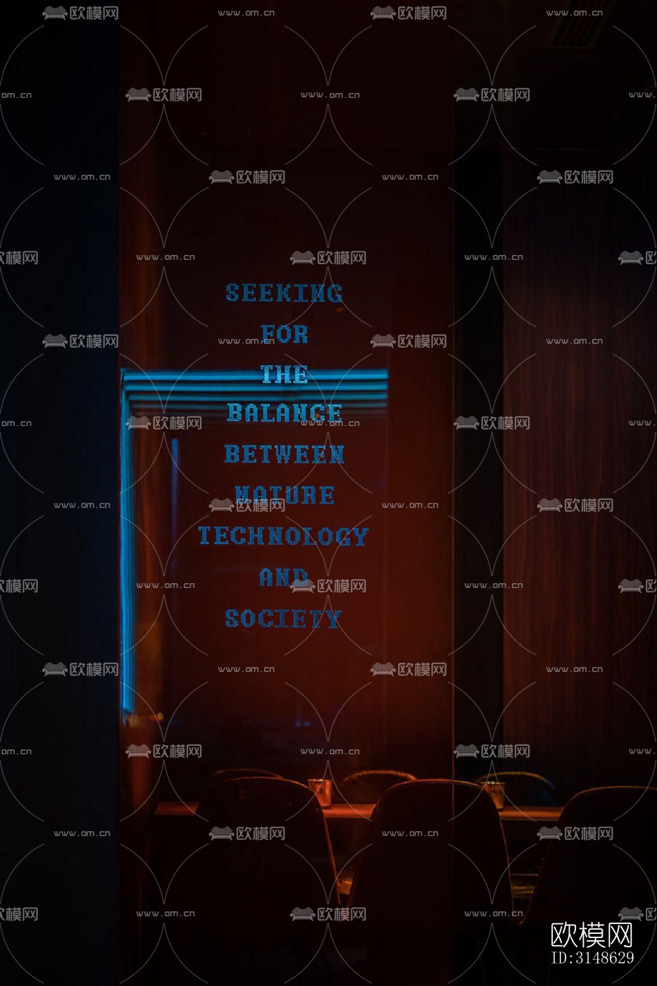 高级灰酒吧效果图下载（渲染图1）