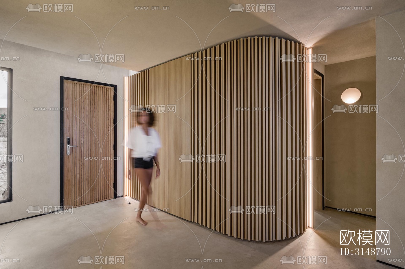 侘寂平层效果图下载（渲染图4）