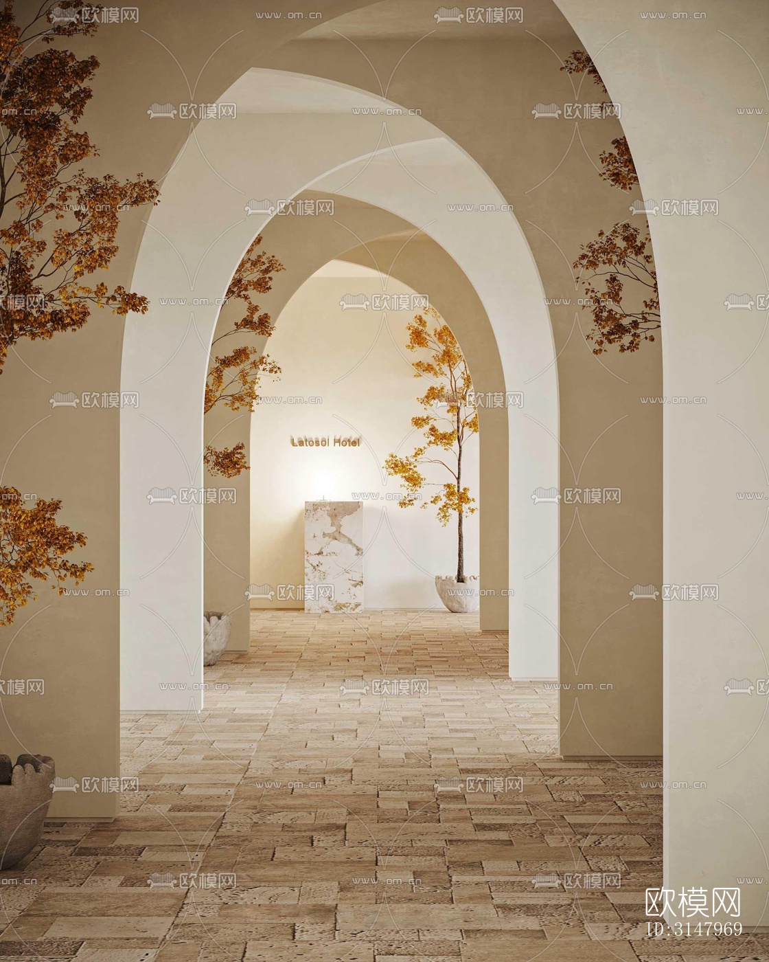 侘寂酒店民宿效果图下载（渲染图6）