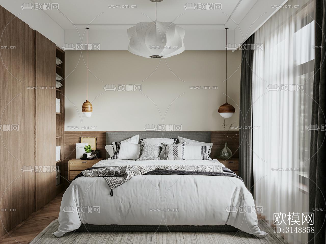 北欧平层效果图下载（渲染图10）