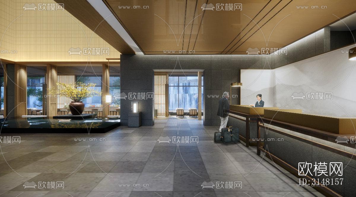 现代酒店民宿效果图下载（渲染图7）