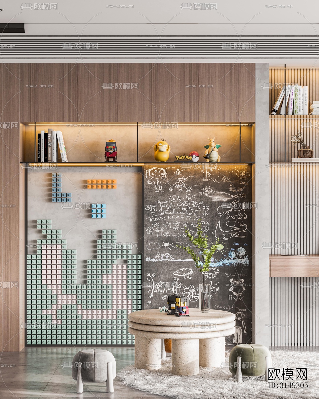 现代平层效果图下载（渲染图7）