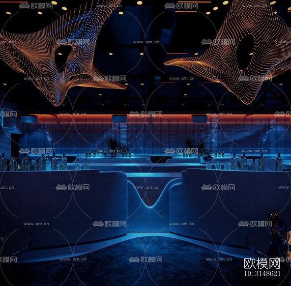 现代酒吧效果图下载(渲染图9)