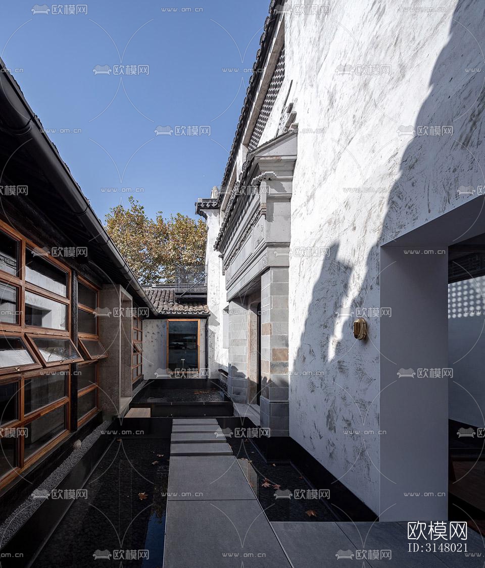 新中式酒店民宿效果图下载（渲染图18）