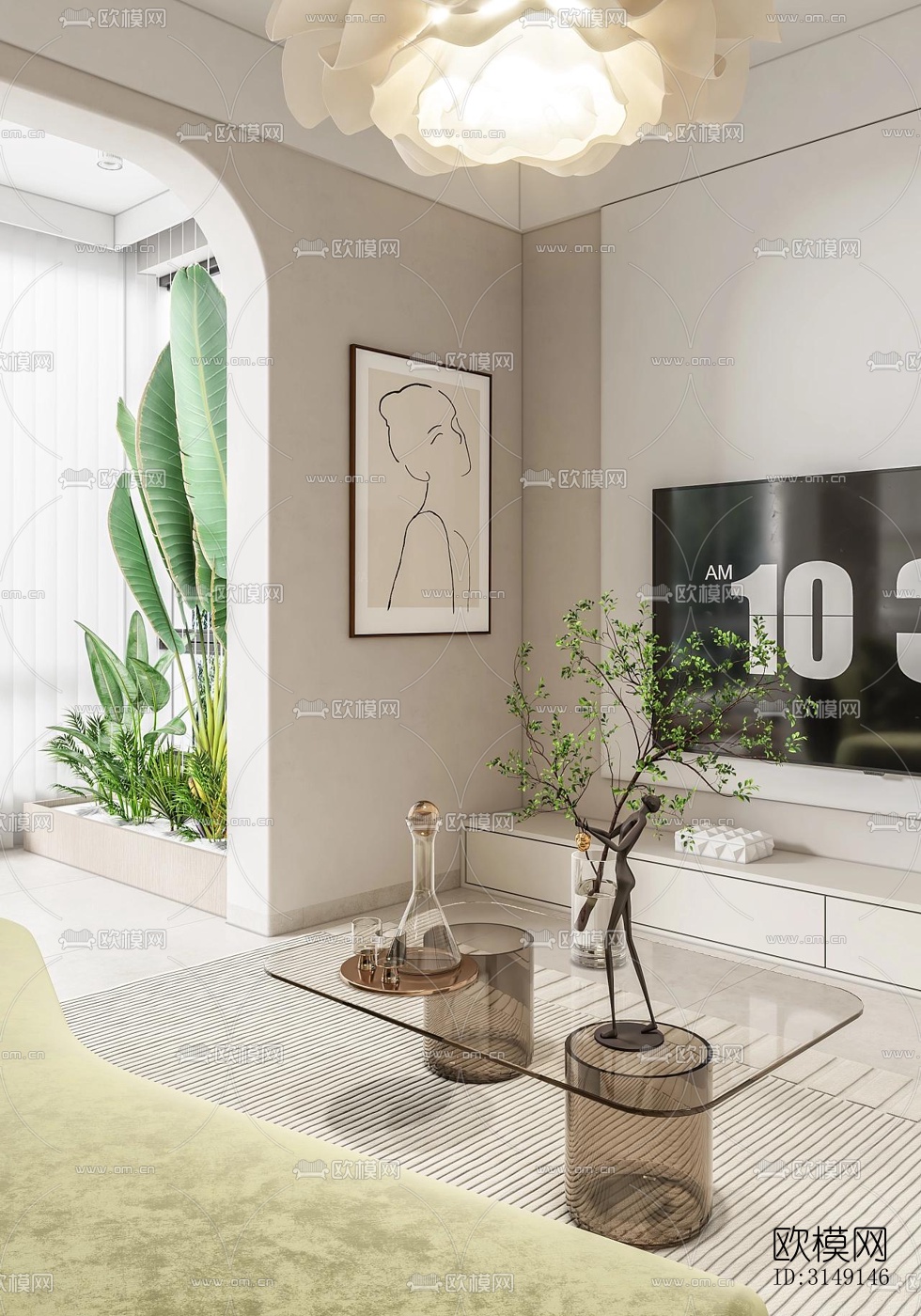 法式平层效果图下载（渲染图10）