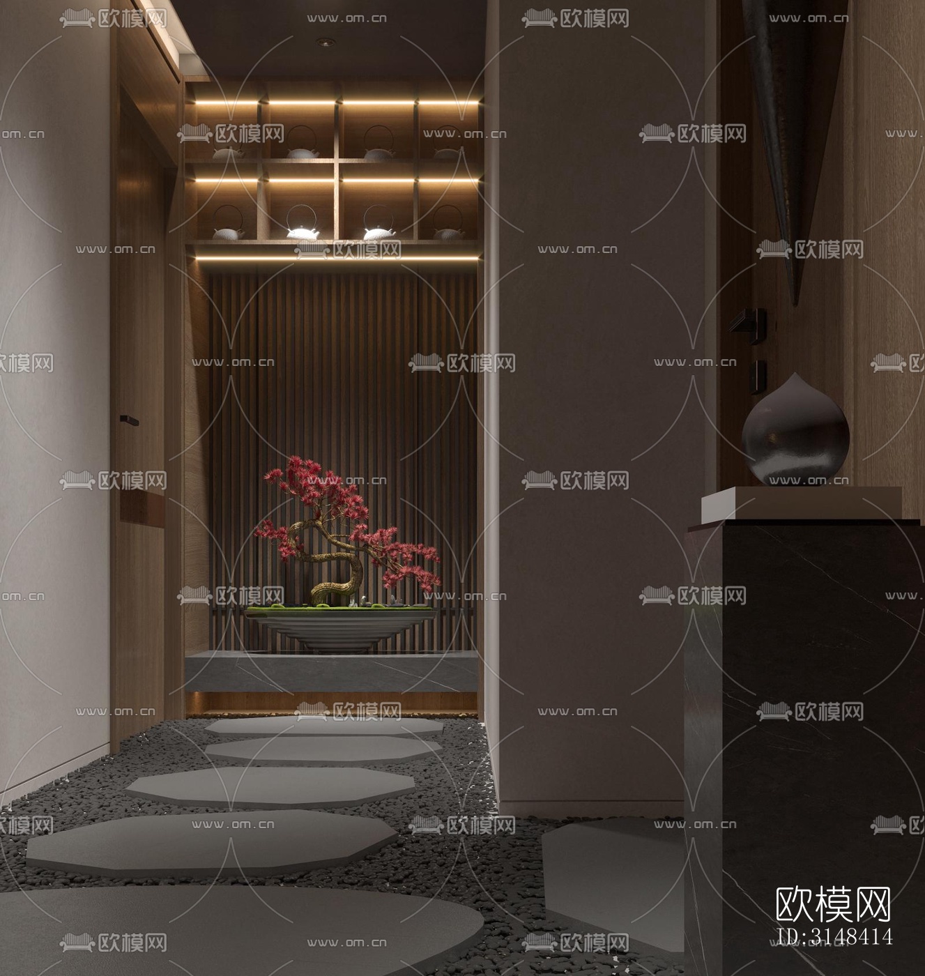 新中式养生会所效果图下载（渲染图16）