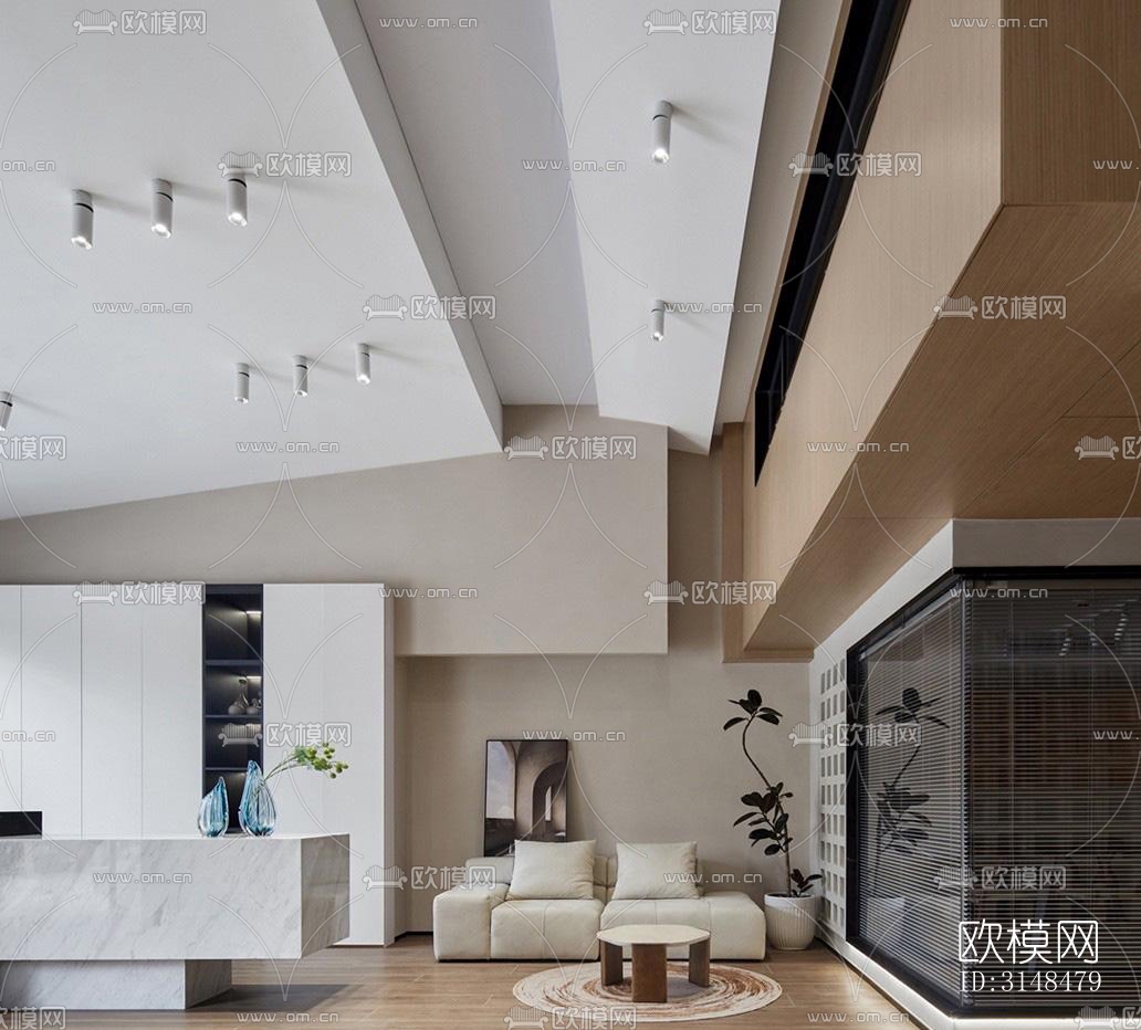 侘寂美容院效果图下载（渲染图2）