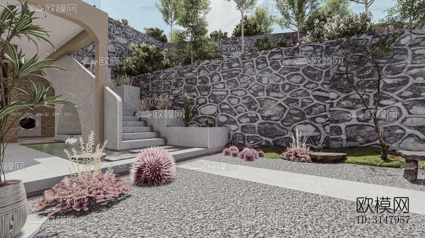 侘寂酒店民宿效果图下载（渲染图3）