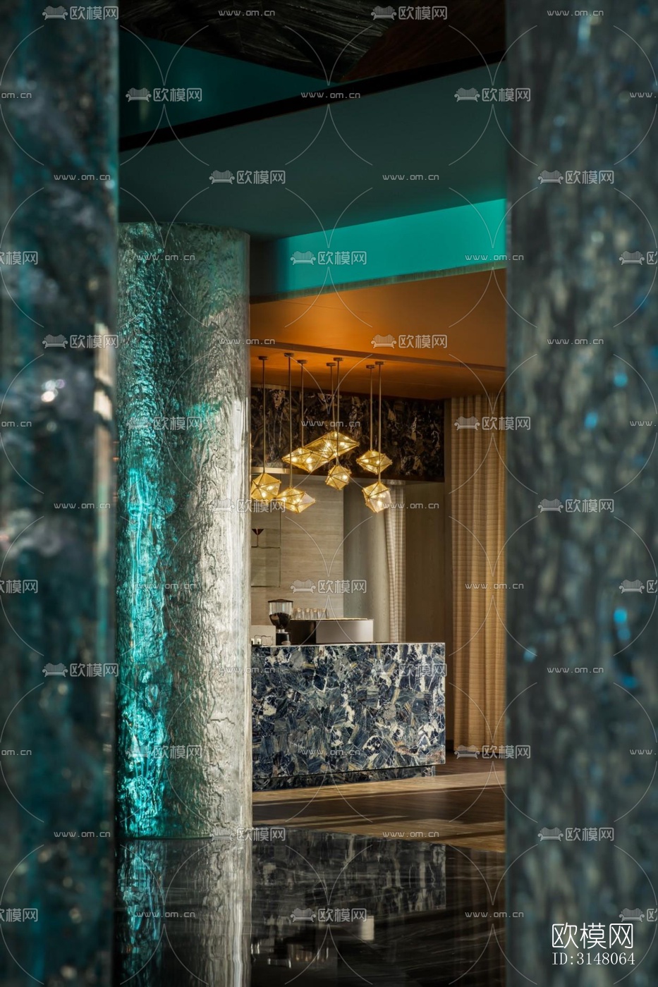 现代酒店民宿效果图下载（渲染图20）