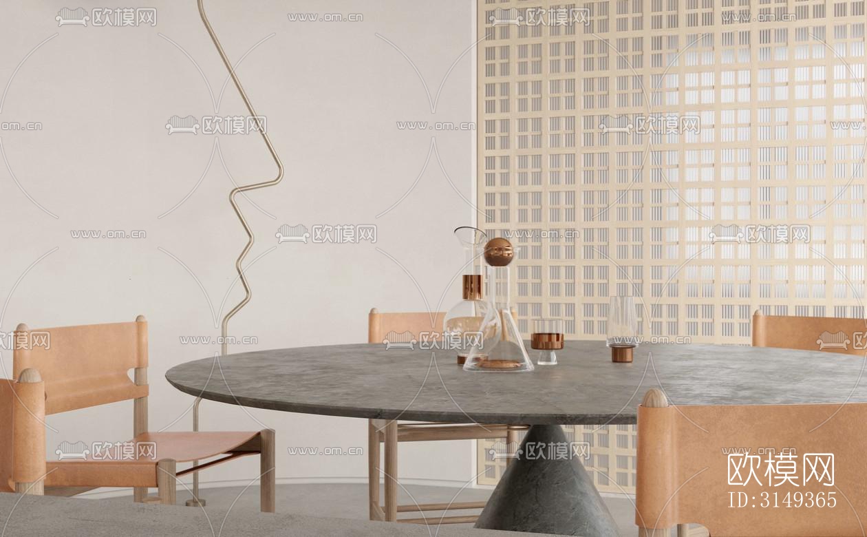 现代平层效果图下载（渲染图18）