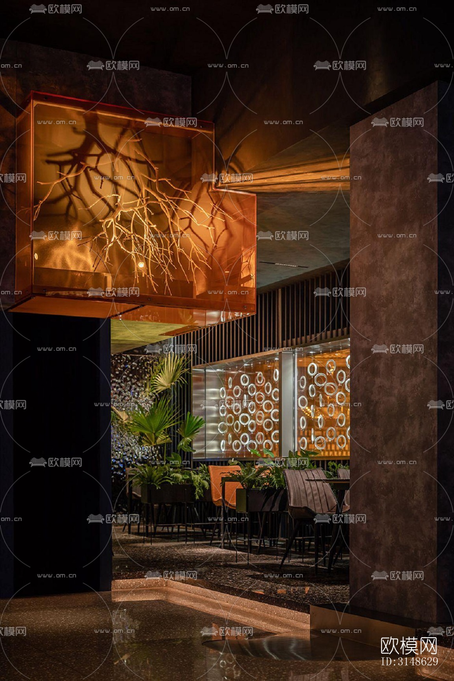 高级灰酒吧效果图下载（渲染图13）