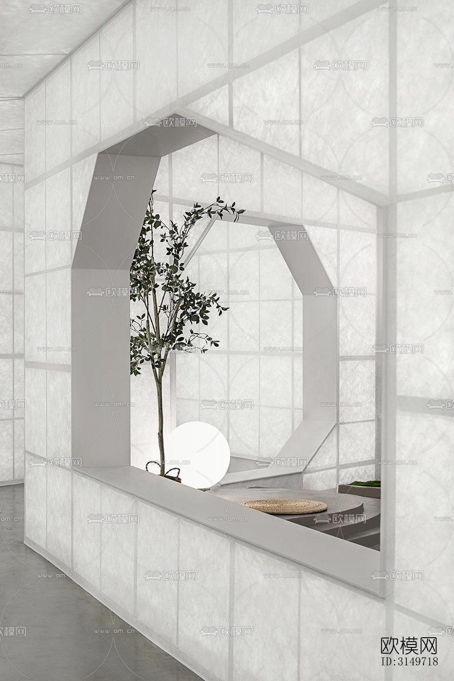 高级灰健身房效果图下载（渲染图5）