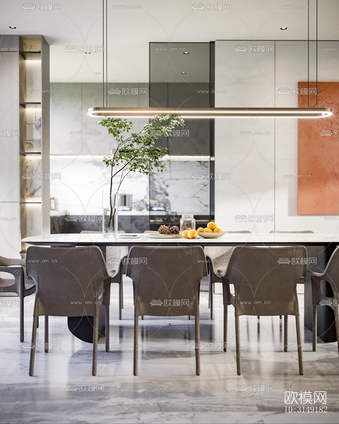 现代平层效果图下载（渲染图1）