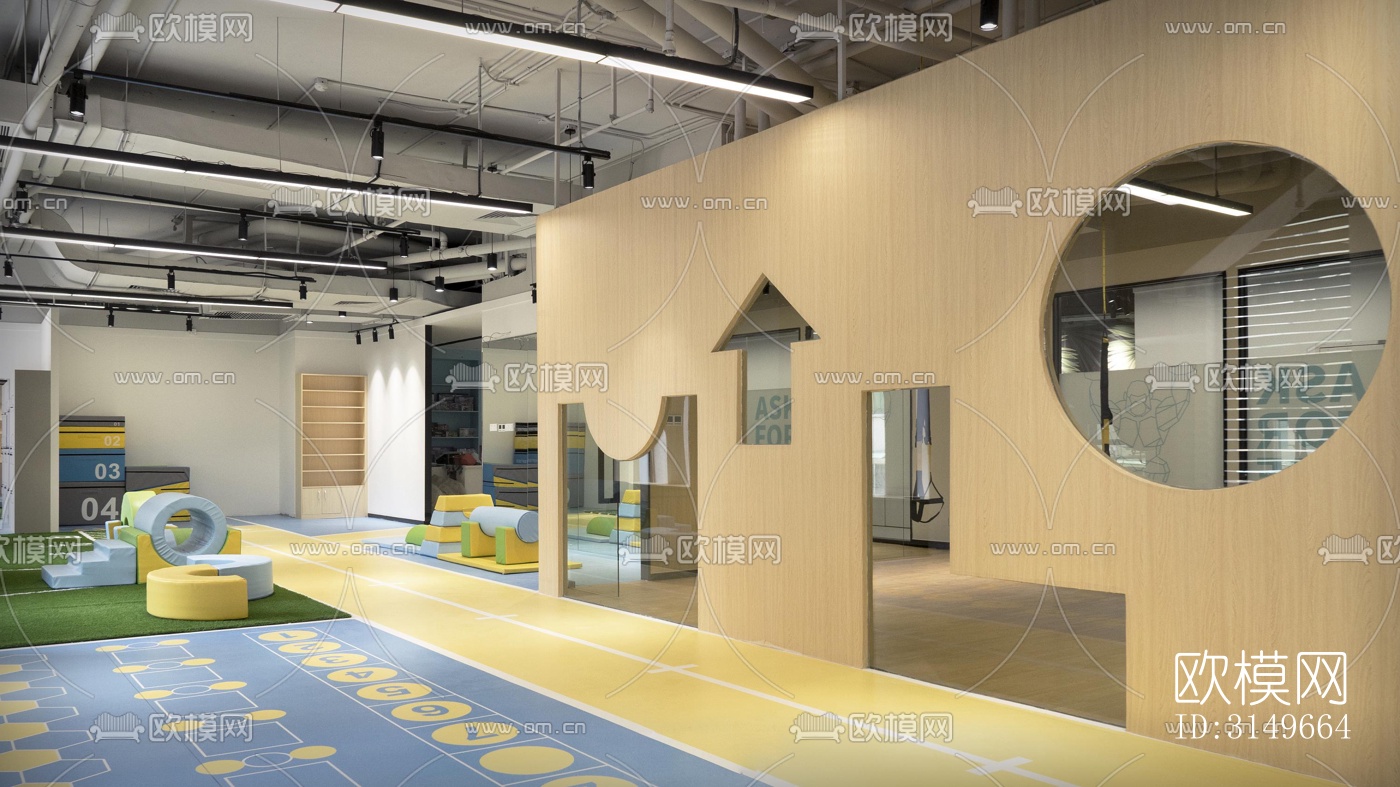 原木风健身房效果图下载（渲染图9）