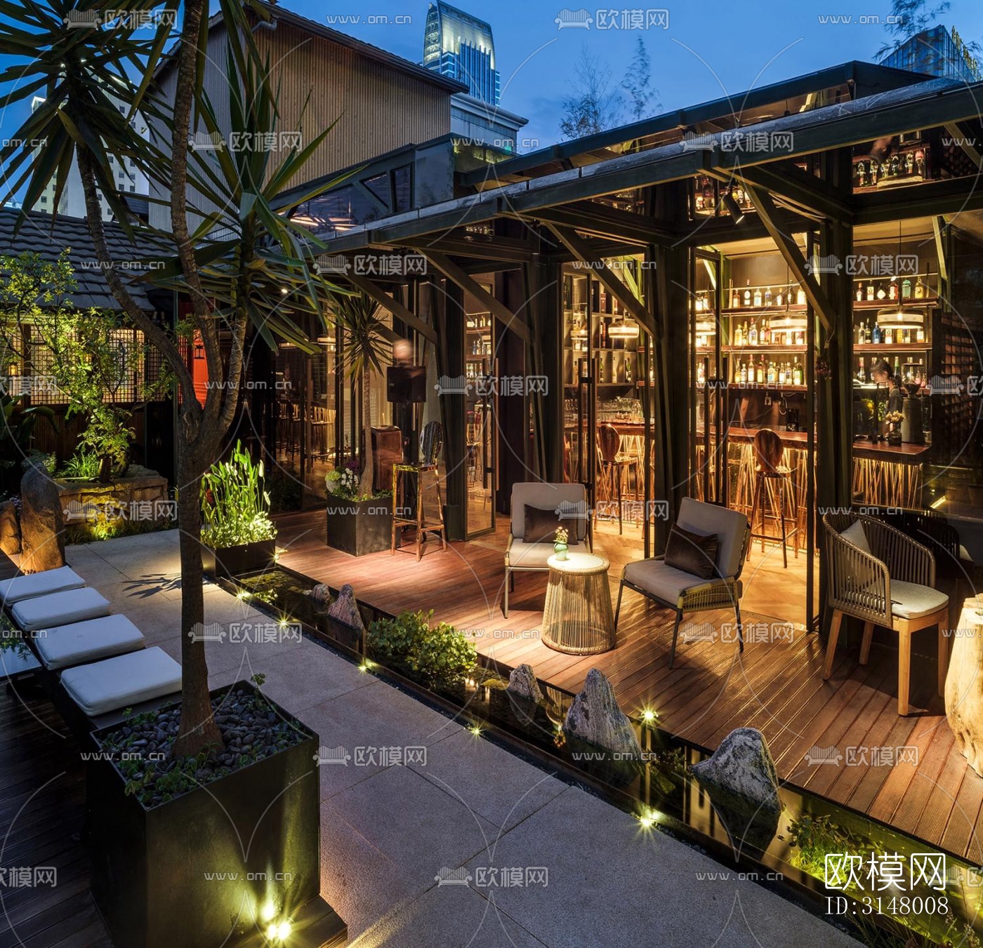 后现代酒店民宿效果图下载（渲染图19）