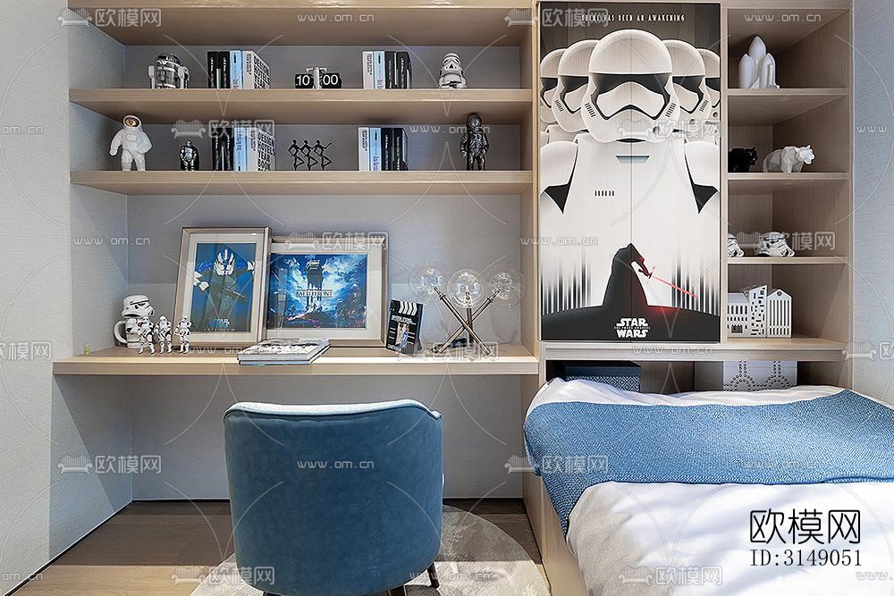 欧式平层效果图下载（渲染图15）