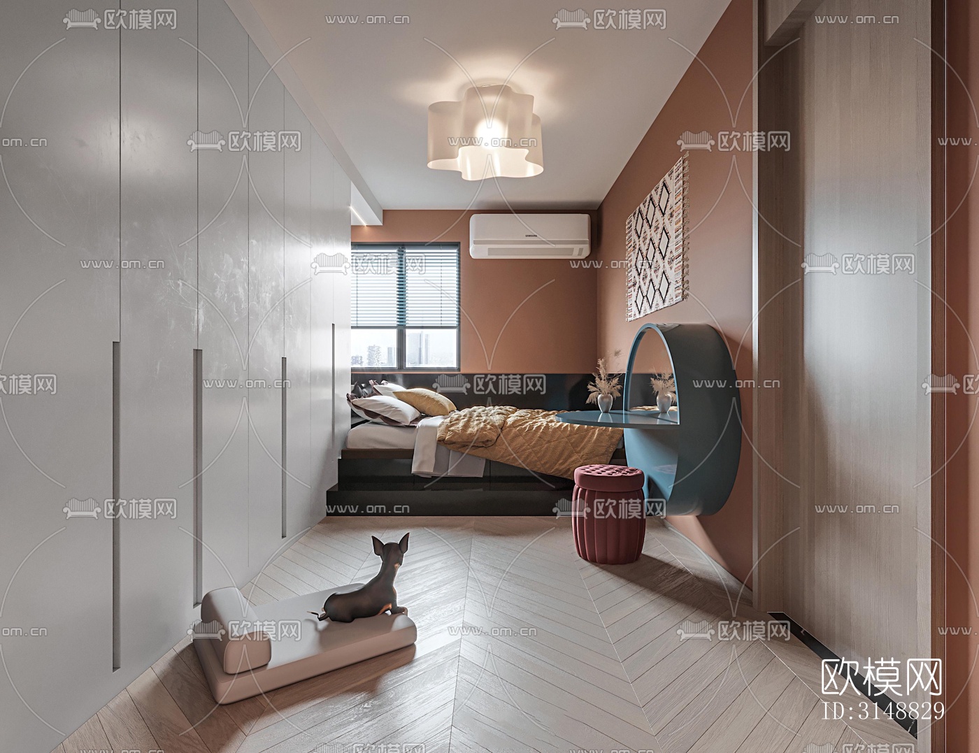 北欧平层效果图下载（渲染图6）