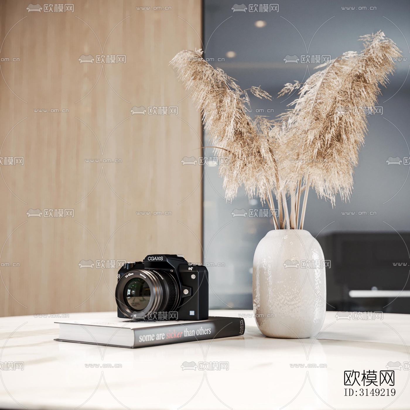 现代平层效果图下载（渲染图11）