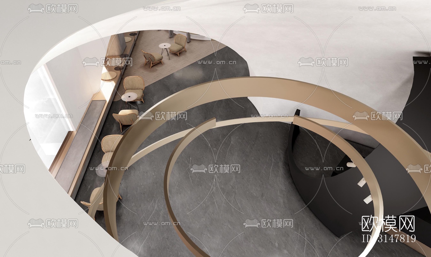 现代售楼处效果图下载（渲染图3）