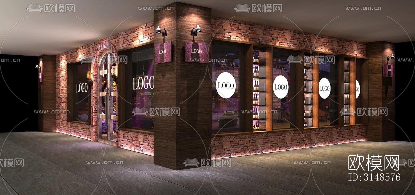 工业风酒吧效果图下载（渲染图3）