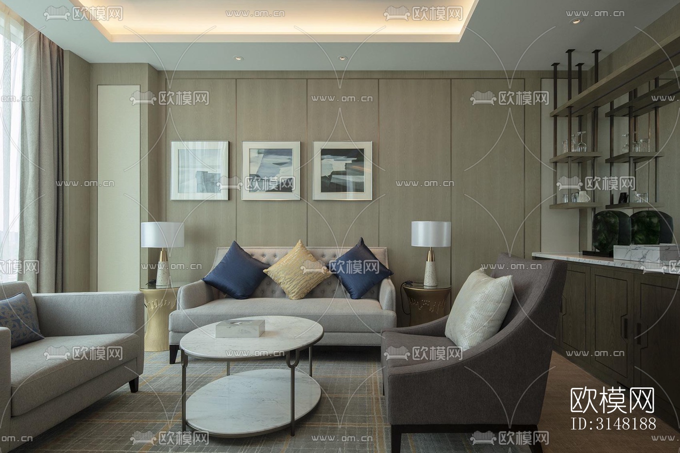 现代酒店民宿效果图下载（渲染图18）