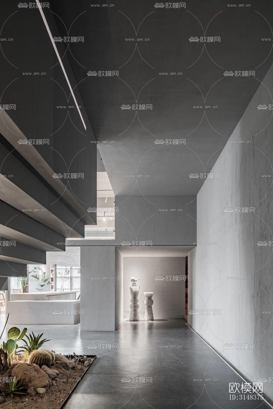 侘寂养生会所效果图下载（渲染图1）