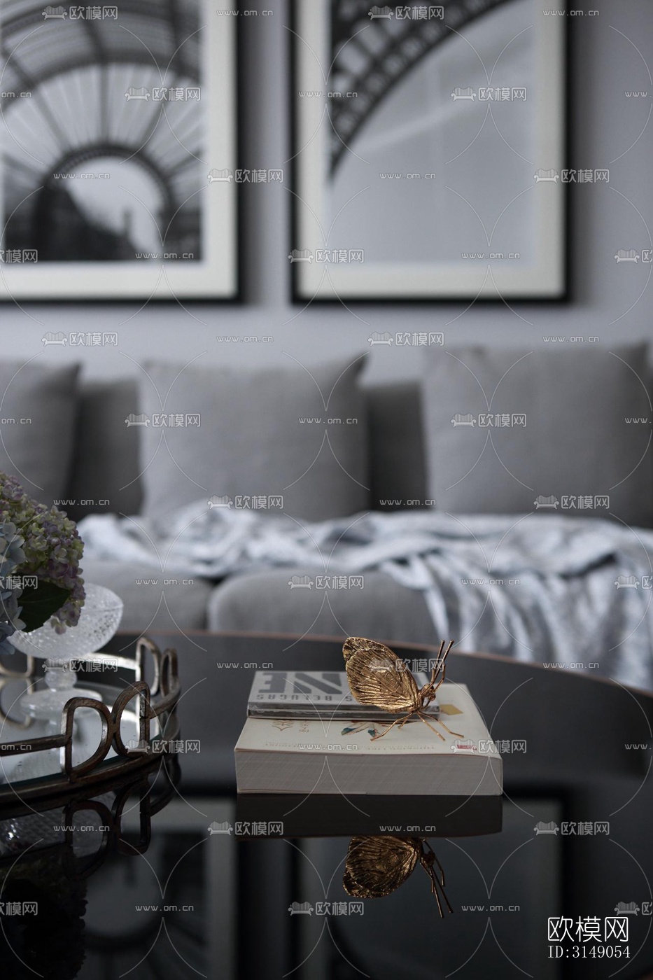 欧式平层效果图下载（渲染图2）