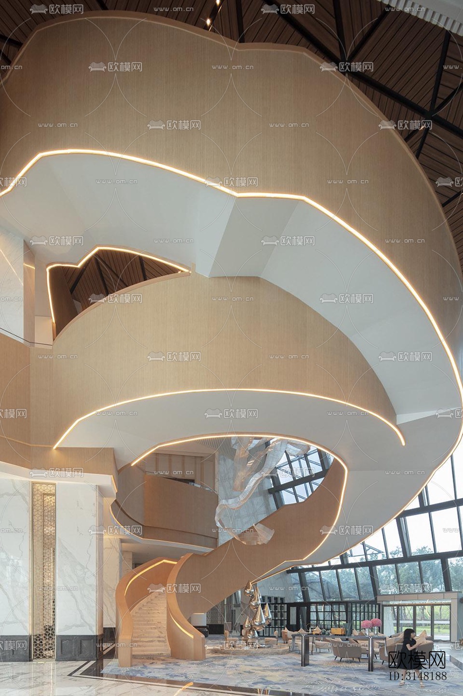 现代酒店民宿效果图下载（渲染图19）