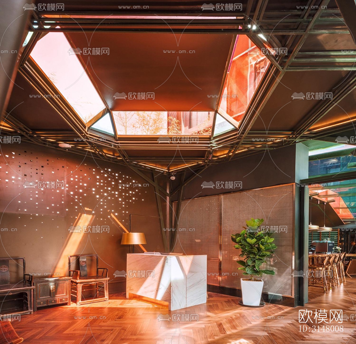 后现代酒店民宿效果图下载（渲染图14）