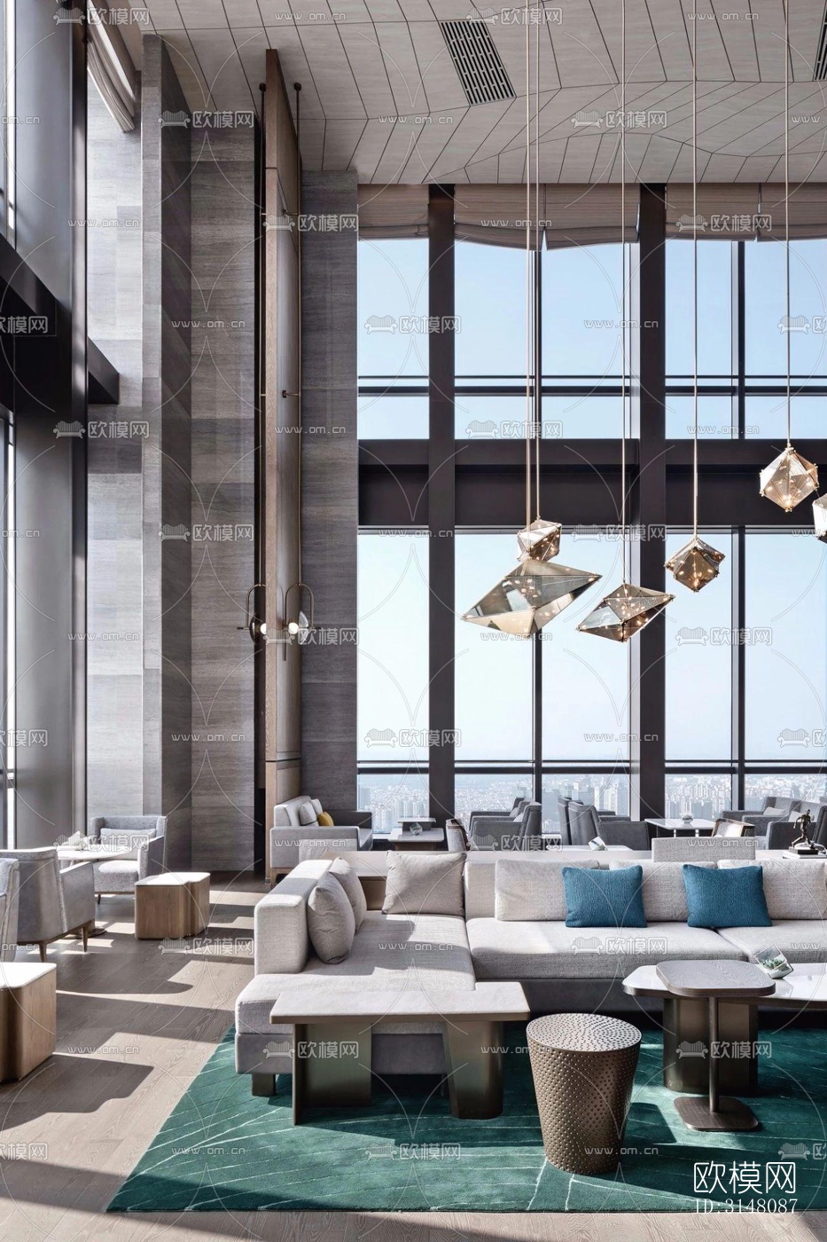 现代酒店民宿效果图下载（渲染图13）