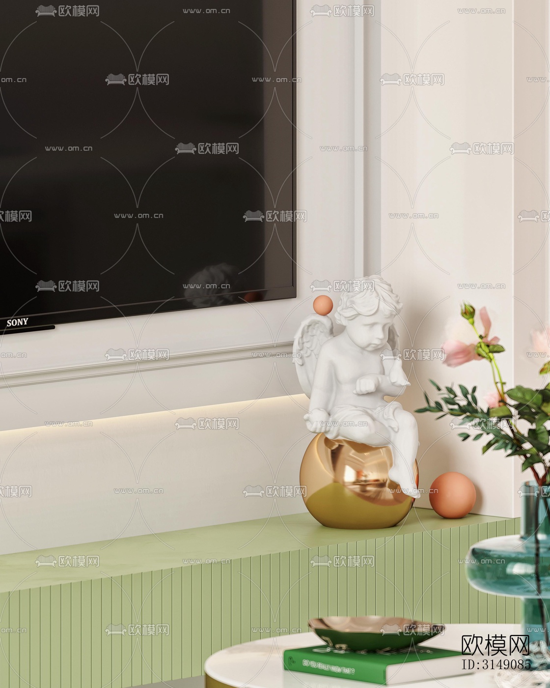 法式平层效果图下载（渲染图6）