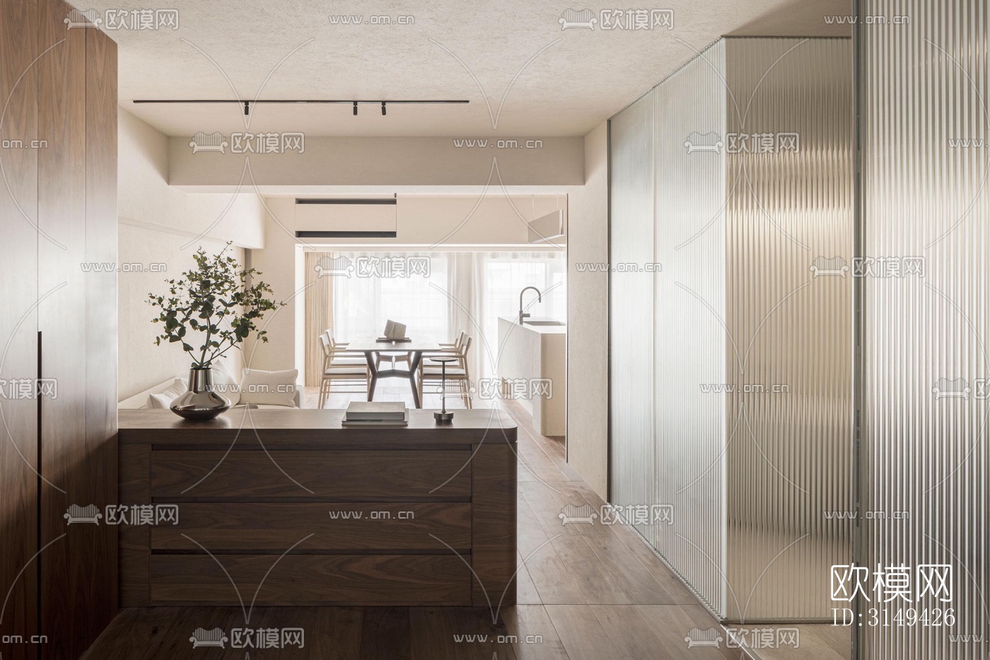 现代平层效果图下载（渲染图8）