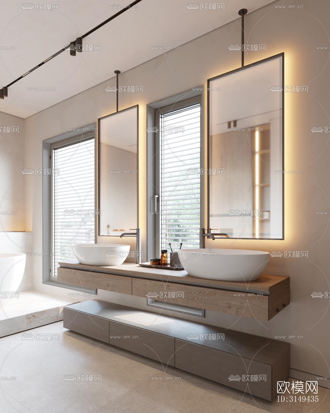 现代平层效果图下载（渲染图16）