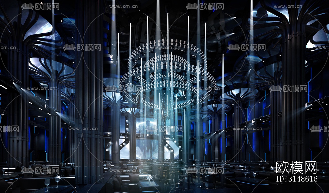 现代酒吧效果图下载（渲染图2）