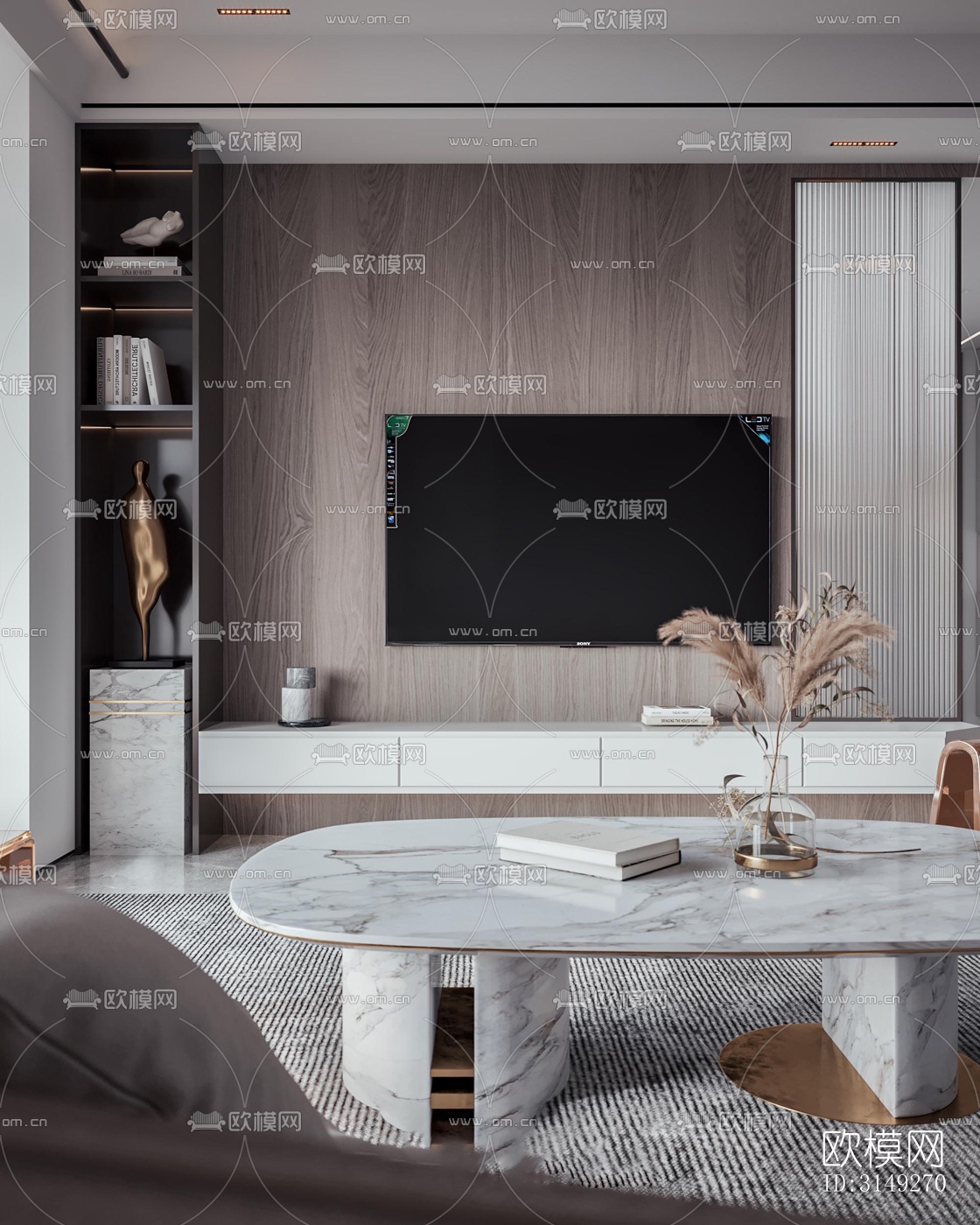 现代平层效果图下载（渲染图6）