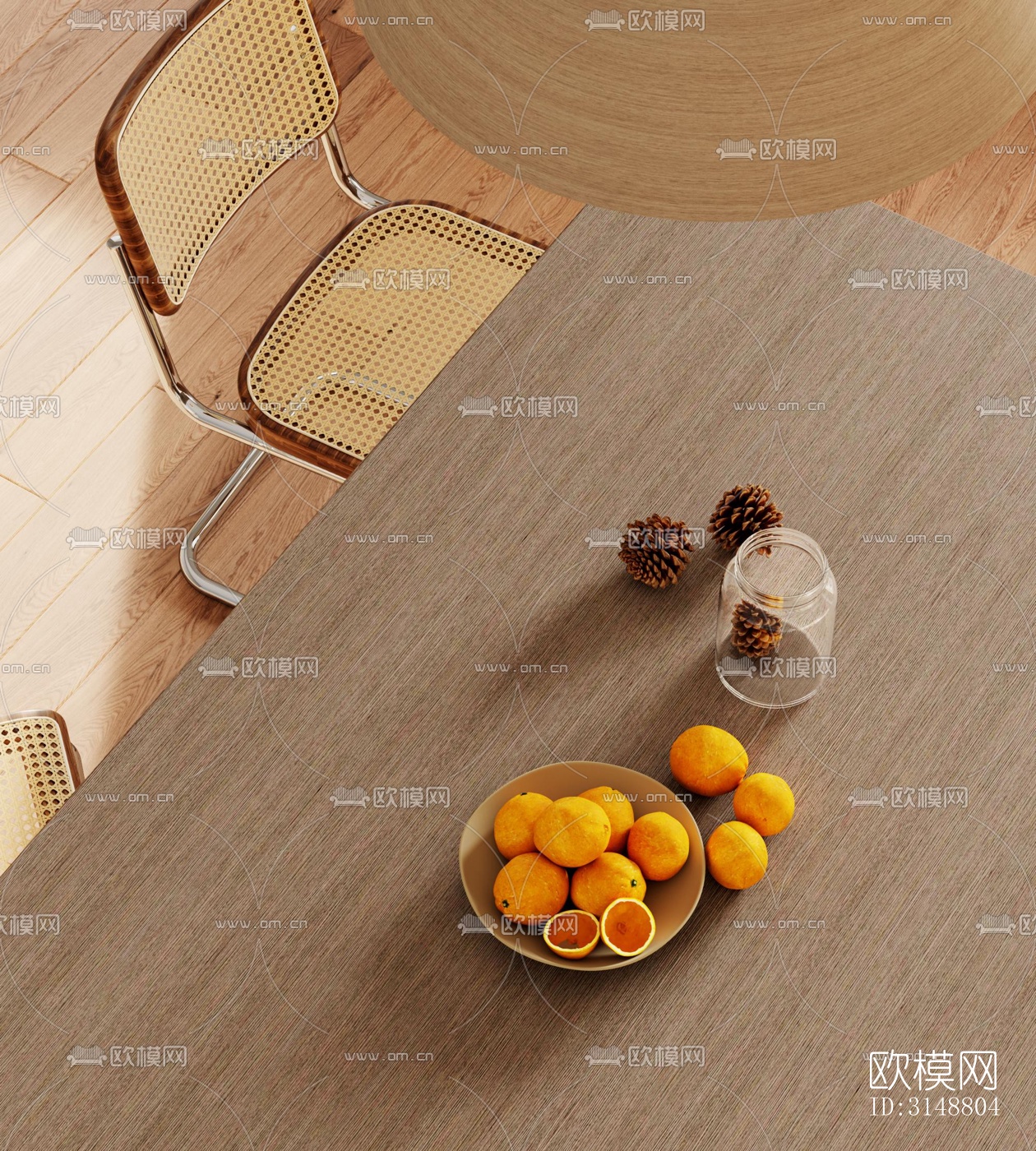 侘寂平层效果图下载（渲染图6）