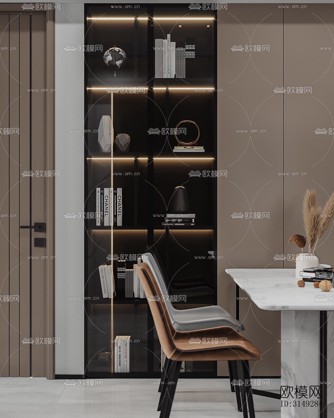 现代平层效果图下载（渲染图10）