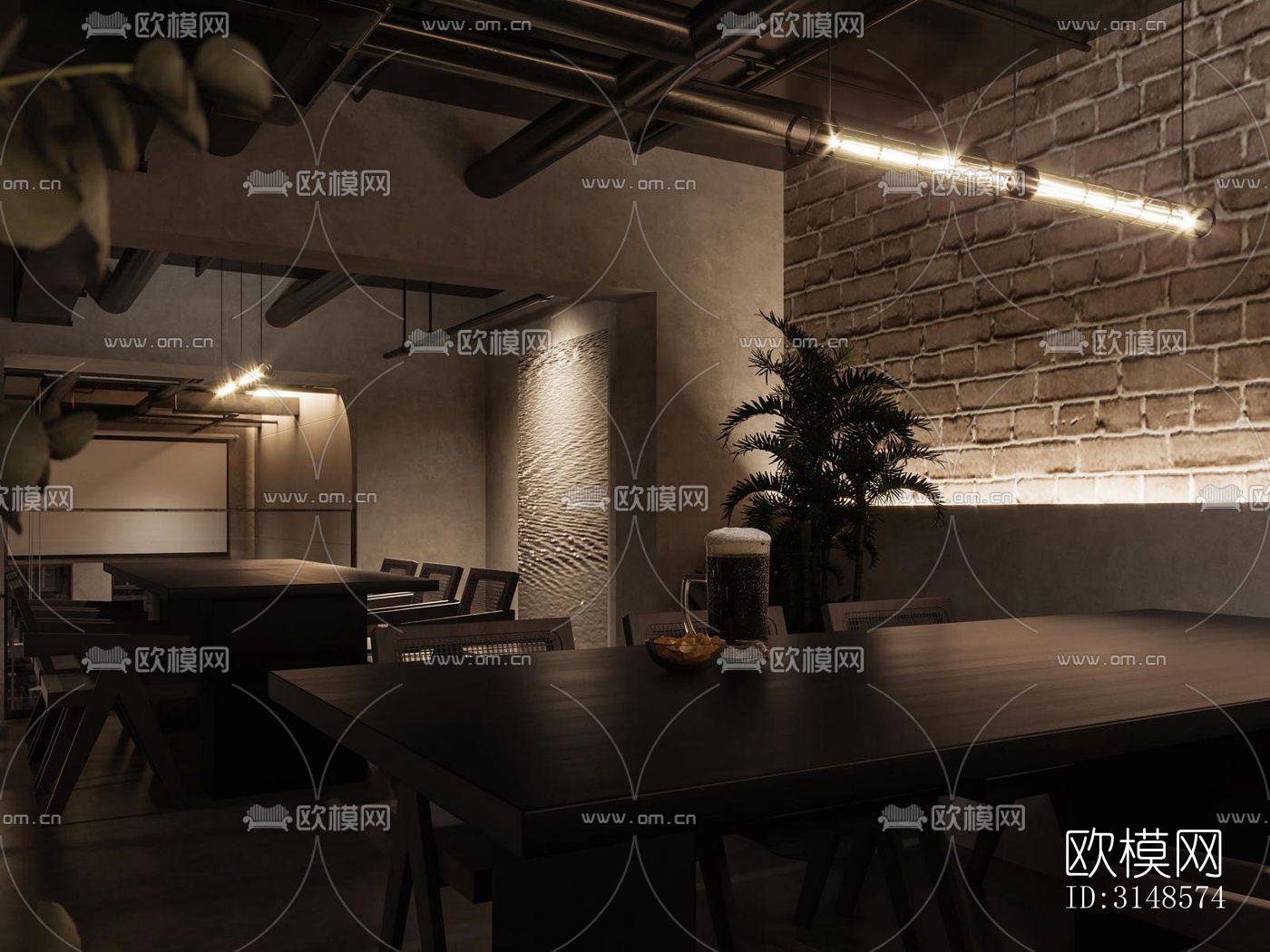 工业风酒吧效果图下载（渲染图5）